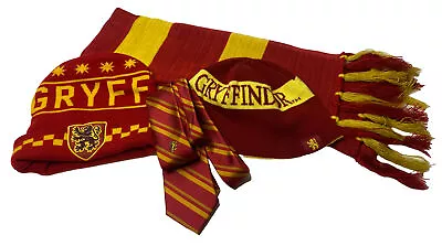 Harry Potter GRYFFINDOR Necktie Beanies & Scarf (Lot Of 4) 🦁 • $6