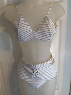 £19.76 • Buy Venus Swimsuit White Gray Metalic Thread Sz S No Tags