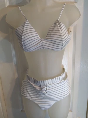 £19.76 • Buy Venus Swimsuit White Gray Metalic Thread Sz S No Tags