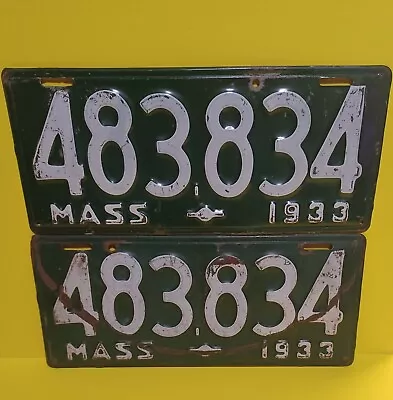 Vintage  ! 1933 Massachusetts Pair Of License Plates • $50