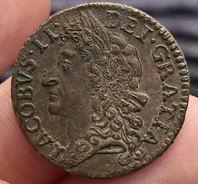 James II Gunmoney Shilling 1689-Jan UNC • £41