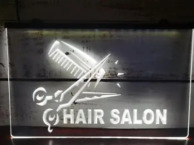 Custom Made Hair Salon Barber Shop Hairdresser Neon Glow Effect Sign Light • £30