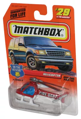 Matchbox To The Rescue Series 4 (1997) Red & White Helicopter Toy #29/75 • $18