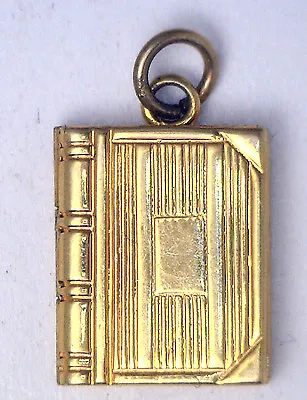 Antique Vintage 10k Yellow Gold Book Locket Pendant Charm Fob #Z204 • $124.99