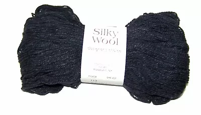 10 Skeins Elsebeth Lavold SILKY WOOL Silk & Wool Knitting Yarn #113 SMOKEY BLACK • $79