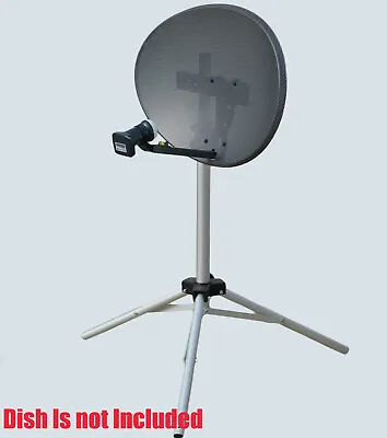 SAB Silver Satellite Dish Tripod Mount Stand Camping Caravan For Sky Freesat • £27.99