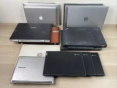 Laptop Computer Lot Of 14. 15” 3 Dell 2 Lenovo 1 Apple Gateway Compaq + More • $20