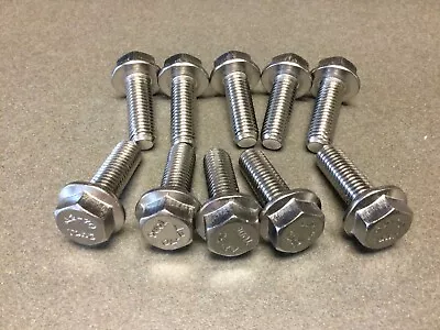 (10) M10 X 1.50 X 30 Stainless Steel DIN 6921 A2 Hex Flange Bolts M10x30mm • $20.99