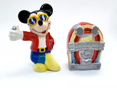 ENESCO Mickey Mouse & Juke Box Salt & Pepper Shakers In Box #659703 • $24.99