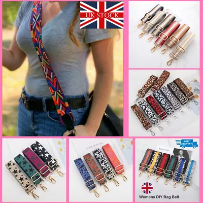 £6.99 • Buy Womens Adjustable Bag Shoulder Wide Strap CrossBody Replacement Handbag Belt UK