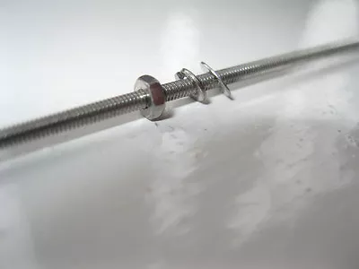 £3.99 • Buy STAINLESS STEEL M2  2mm THREADED BAR STUDDING ROD WASHERS LOCK NUTS 80mm LONG
