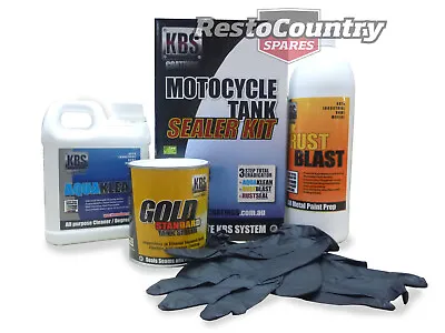 KBS Motorcycle Fuel Tank Sealer Kit SMALL 20Ltr Prevent Rust Corrosion Motorbike • $99.90
