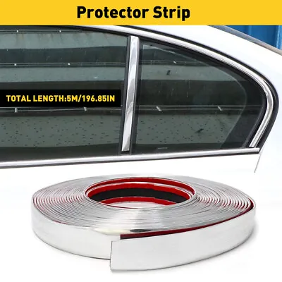 20mm Chrome Car Door Side Protector Trim Molding Decoration Strip Accessories • $11.99