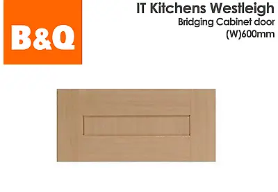 B&Q Kitchen  597 X 277mm Hob Half Height Door Westleigh OAK Shaker PACK D • £15.20