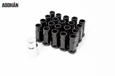 12X1.5 Aodhan Xt51 Lug Nuts Black Open End 20Pc Fits Ace Enkei Miro Mrr Rims • $44.99