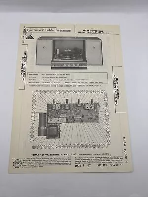 Vintage 1967 SAMS PHOTOFACT Manual Schematic Sears Silvertone Phono Radio AMP • $5.84