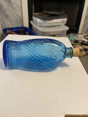 Vintage Blue Fish Bottle Wheaton N.J. Doctor Fisch’s Bitters Millville NJ. M 11 • $14.99