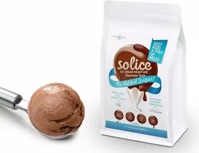 Sol-ice 0% Sugar Added | Keto Friendly | Dairy Ice Cream Mix Chocolate Taste Ve • £12.71