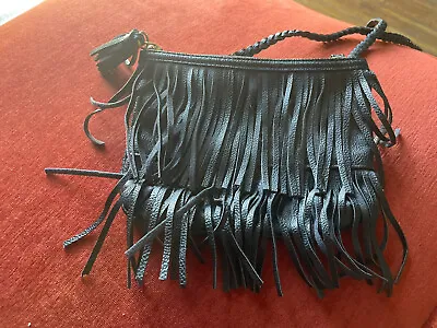 £8.99 • Buy Black Tassle Fringe Cross Body  Bag