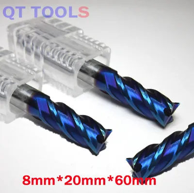 3Pcs 8MM HRC65 4 Flutes Tungsten Carbide End Mill CNC Milling Cutter Drill Bit • $23