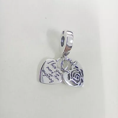 Pandora Charm Padlock Dangle Rose Heart  • £22