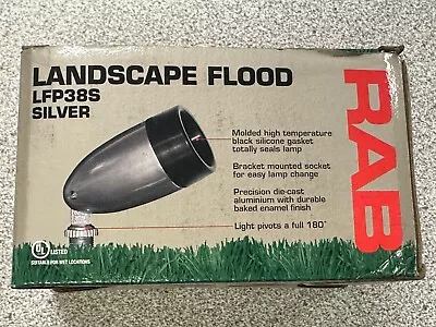 NEW RAB Lighting LFP38S Silver Landscape Floodlight PAR20 Type Aluminum 150W • $24.95