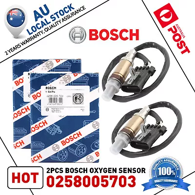 2x NEW BOSCH OXYGEN SENSORS For Holden Rodeo RA C24SE Engine 2.4L • $84.99