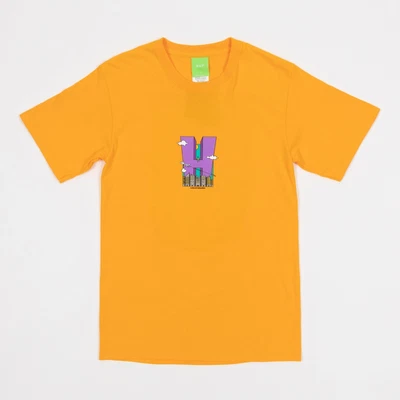 £28.50 • Buy HUF City H Short Sleeve Graphic Print T-Shirt In GOLD YELLOW