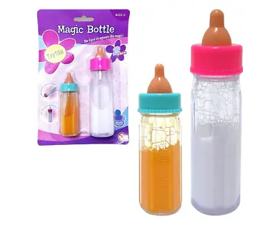 RAM ONLINE Milk Bottle Pretend Play Childrens Baby Doll Magic Feeding Bottles UK • £5.59