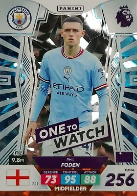 Phil Foden - Panini Adrenalyn XL PLUS 2023 - ONE TO WATCH No.241 Manchester City • £1.25