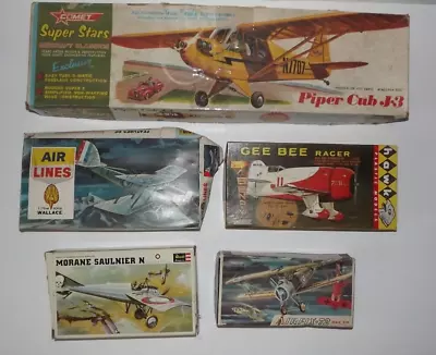 Vtg Lot Of 5 Military Aircraft Planes Complete Junkyard Parts Comet Revell & • $54.99