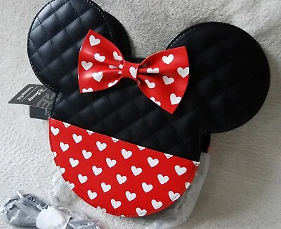 Loungefly Women Bag Disney Mickey & Minnie Love Reversible Crossbody Bag • £55