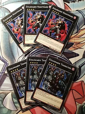 3 X LEHD-ENC35 & 36 Evilswarm Nightmare & Thanatos 1st Ed Mint YuGiOh Playsets • $6.21