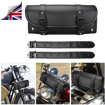 Motorcycle PU Leather Tool Bag Motorbike Tool Roll Saddle Storage Bag For Harley • $11.19