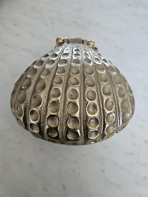 Tommy Bahama Hinged Clam Shell Gold Trinket Box 7in Metal India • $19.99