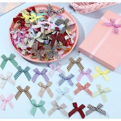 Mini Ribbon Craft Bows Small Multicolor DIY Craft Tiny Bows Scrapbooking • $2.52