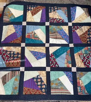 Vintage Reverseble Patchwork Bedspread Indian Handmade Quilt Throw • £29.90