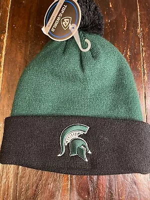 Michigan State Spartans Top Of The World Dual Logo Beanie Sock Cap Hat • $9.95