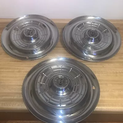 1940's-1950's Lyons ? 15  Hubcaps Wheel Covers  Set Of 3 Rare !Custom Hot Rod ! • $199.95