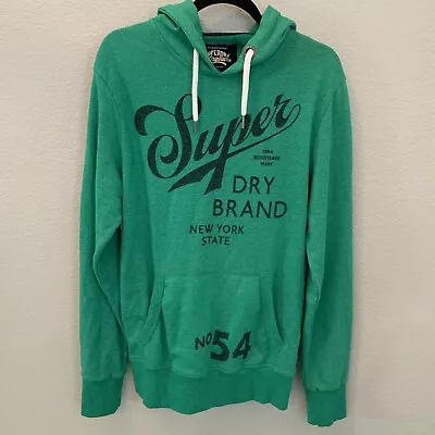 Superdry New York No 54 Green Hoodie Sweatshirt Size Large • $28.80