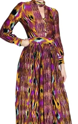 Vintage DIANA DEAN BY JULIUS LONSCHEIN Psychedelic Abstract Dress 60s • $29.99