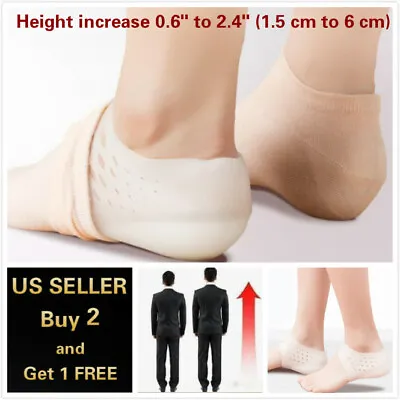 $9.39 • Buy 4PCS Concealed Footbed Enhancers Invisible Height Increase Silicone Insoles Pads
