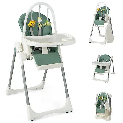 4 IN 1 Baby High Chair Toddler Feeding Chair Reclining Foldable Toy Bar For Baby • £76.95