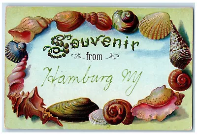 C1910 Sea Shells Souvenir From Hamburg New York NY Posted Embossed Postcard • $14.98
