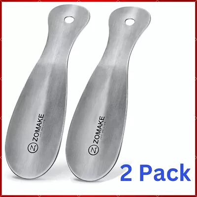 2 PACK Metal Shoe Horn Small Shoehorn 7.5 Inch Travel Shoe Horns For Seniors Men • $9.40