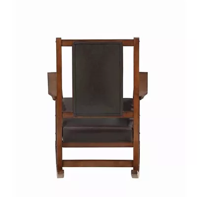 Coaster Ida Wood Upholstered Rocking Chair Tobacco And Dark Brown • $232.46