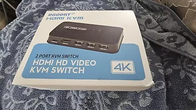 DGODRT HDMI KVM HDMI HD VIDEO KVM SWITCH 2 PORT KVM SWITCH 4K New • $19