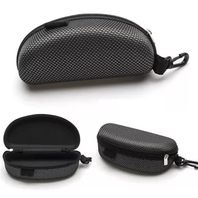 Glasses Case Hard Black Sports Large Glasses Belt Clip Zip Sunglasses Close Nice • £3.82