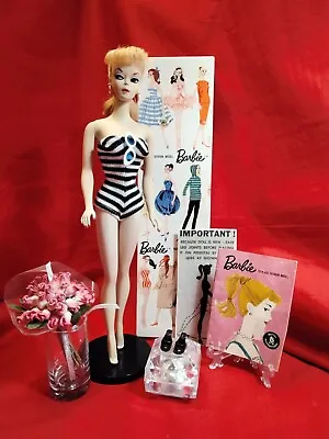 Vintage Barbie Ponytail #1 Blond Handpainted- TM Box Reproduction Stand • $9999.99