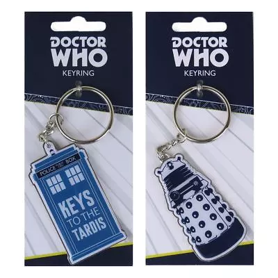 New Doctor Who Keys To The TARDIS Or Dalek Metal Keyring Keychain BBC Official • $13.19